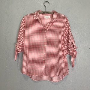 Velvet by Graham & Spencer red checked blouse